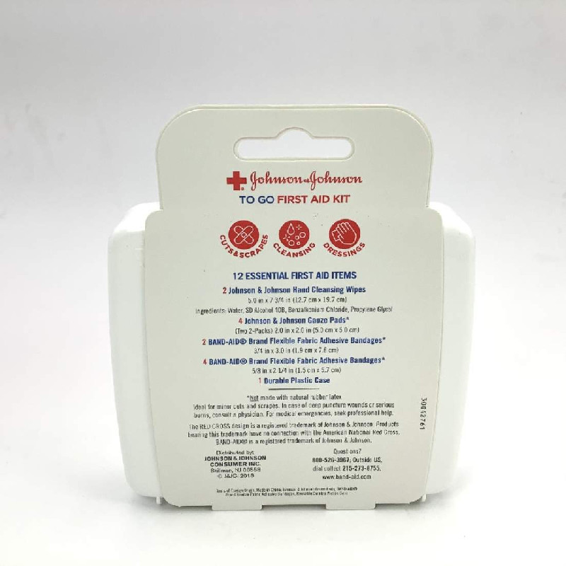 Johnson & Johnson Red Cross First Aid To Go! , 12 Pieces